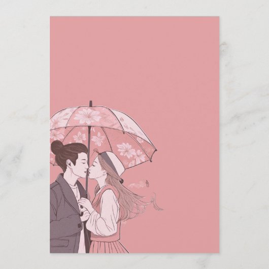 K-drama watercolor elegant custom korean fandom サンキューカード (裏面)