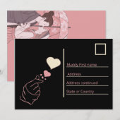 K-drama watercolor elegant custom korean fandom サンキューカード (正面/裏面)