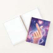 K-fan aesthetic Finger Heart Spiral Notebook ノートブック (内部)