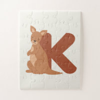 K is for Kangaroo – かわいい動物アルファベットポスター