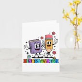 K Is For Kindergarten Teacher Pencil Book Back To  カード (黄色い花)