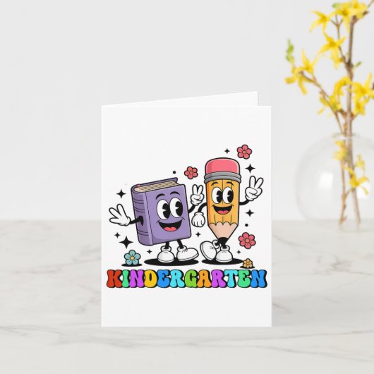 K Is For Kindergarten Teacher Pencil Book Back To  カード (黄色い花)