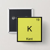 K - Kant おもしろい Element Chemistry Symbol Tee 缶バッジ (正面&裏面)