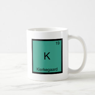 K - Kierkegaardおもしろいな化学要素の記号のティー コーヒーマグカップ