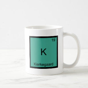 K - Kierkegaardおもしろいな化学要素の記号のティー コーヒーマグカップ