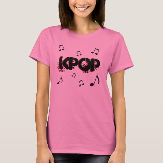 K-kpop韓国ポップ・アートの音楽 Tシャツ (正面)