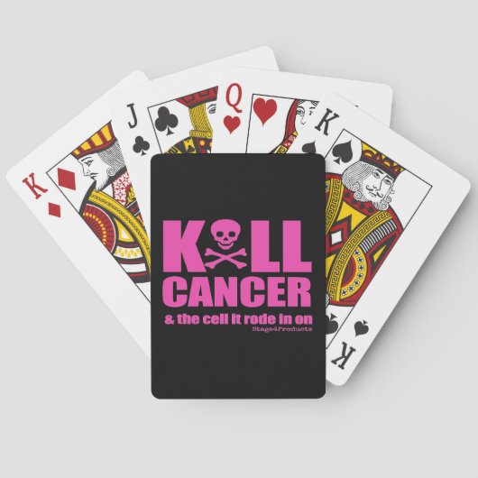 K*LL CANCERと – Pink & Blackに乗った細胞 トランプ (裏面)