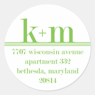 k+m差出人住所 ラウンドシール