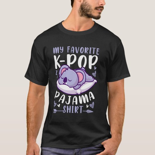 K-Music ポップ・アートの Sleeping Koala K-Pajama Tee Tシャツ (正面)