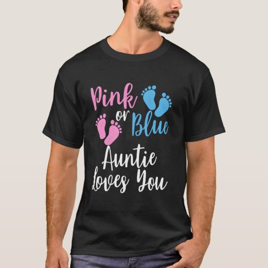 K Or Blue Auntie Loves You Gender Reveal Tシャツ (正面)