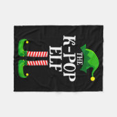 K-p Elf Matching Family Group Christmas Party Pyja フリースブランケット (正面(横))