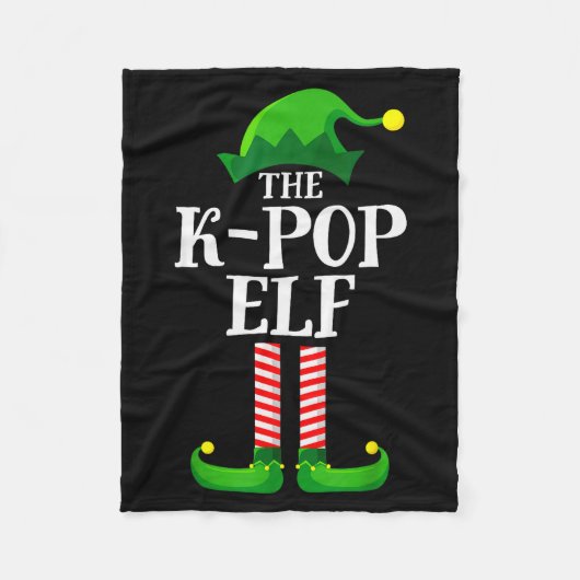 K-p Elf Matching Family Group Christmas Party Pyja フリースブランケット (正面)