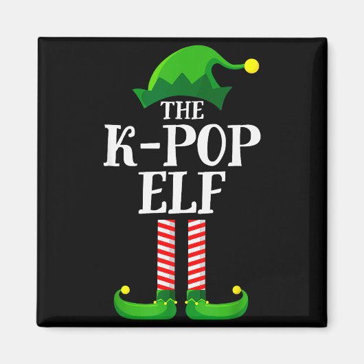 K-p Elf Matching Family Group Christmas Party Pyja マグネット (正面)