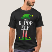 K-p Elf Matching Family Group Christmas Party Pyja Tシャツ (正面)