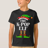K-p Elf Matching Family Group Christmas Party Pyja Tシャツ (正面)