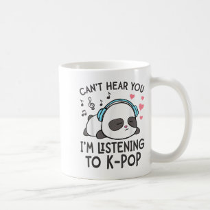 K-p Kawaii 女性用 聞こえないわ 音楽に夢中よ コーヒーマグカップ