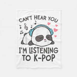 K-p Kawaii 女性用 聞こえない 聴いてる フリースブランケット