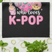 K-POPが大好きな女の子 キッチンタオル (折り畳み)