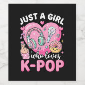 K-POPが大好きな女の子 ワインラベル (シングルラベル)