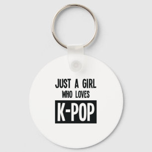 "K-POPの好み音楽を愛するちょうど女の子 キーホルダー