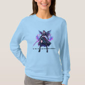 K-Popの悪魔の女王 - ネオンのアイドル戦士 Tシャツ (正面)