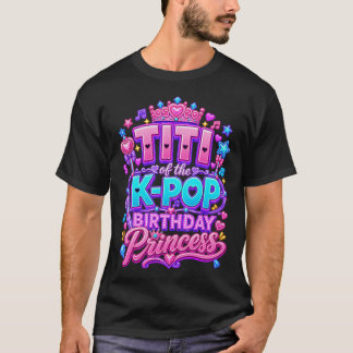 K-POPの誕生日プリンセス Titi 韓国音楽L Tシャツ