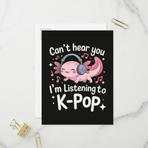 K-Popを聴いているのであなたの声は聞こえません インビテーションポストカード