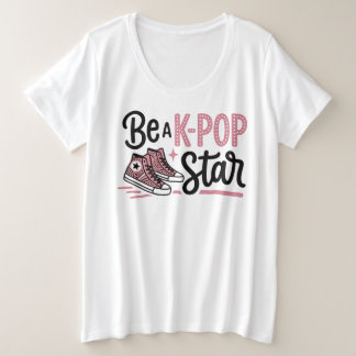 K-POPスター グラフィックTシャツ プラスサイズTシャツ