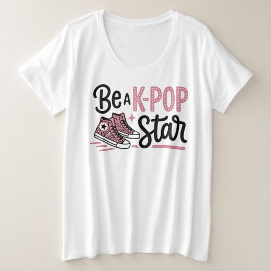 K-POPスター グラフィックTシャツ プラスサイズTシャツ (デザイン正面)