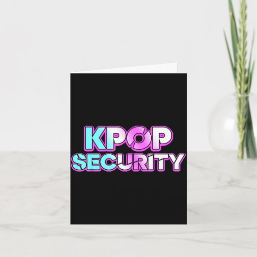 K-POPセキュリティママパパ子供面白い誕生日コンサート カード (正面)