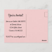 K-POPピンクの誕生日パーティーラブハンドサインガールズ ポストカード (裏面)