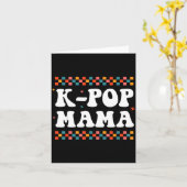 K-POPママ かわいい 面白い K-POP ミュージック ドラマ 韓国のママ 女性 カード (黄色い花)