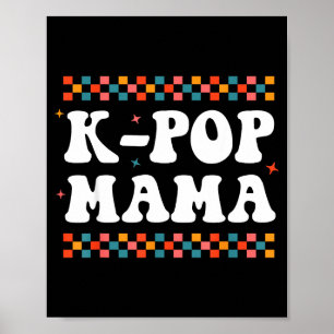 K-POPママ 可愛い 面白い K-POP ミュージック ドラマ 韓国人ママ 女性 ポスター