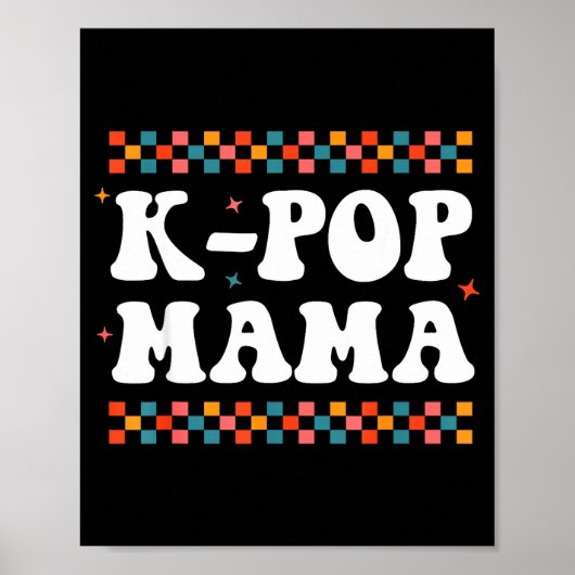 K-POPママ 可愛い 面白い K-POP ミュージック ドラマ 韓国人ママ 女性 ポスター (正面)