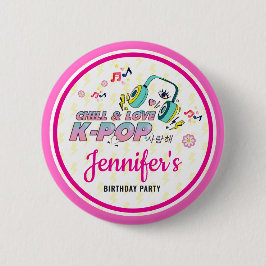 K-Popミュージックスターポップテーマ誕生日パーティー 缶バッジ