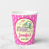 K-POPミュージックスター 韓国ポップテーマ誕生日パーティー 紙コップ (裏面)