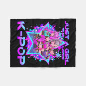 K-POP大好き女子 キッズ ガールズ K-POP 誕生日 フリースブランケット (正面(横))