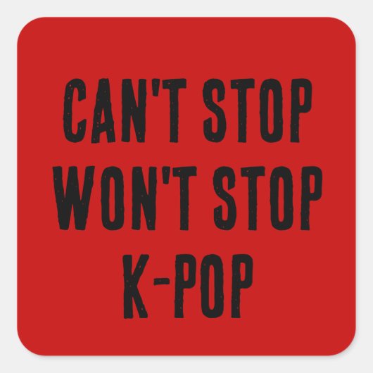 K-Pop大好き スクエアシール (正面)