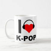 K-Pop大好き!面白いマグカップ コーヒーマグカップ (左)