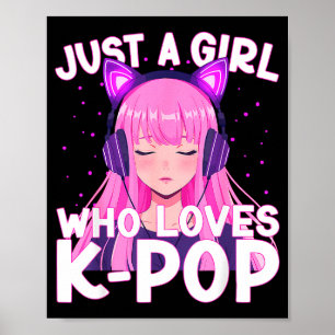 K-POP好きな女の子 韓国アイドル大好きな可愛い女子 ポスター