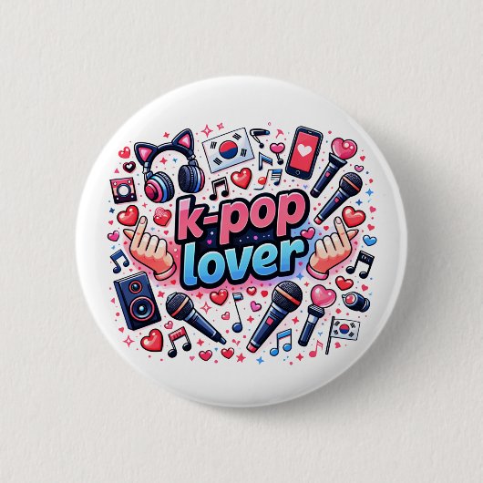 K-POP好き 缶バッジ (正面)
