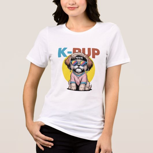 K-POP犬好き トライブレンドTシャツ (正面)