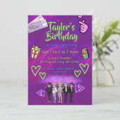 K-POP男子アイドル誕生日パーティー 招待状 (スタンド正面)