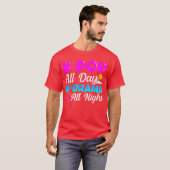 K-POP終日、Kドラマ徹夜 音楽好きグッズ Tシャツ (正面フル)
