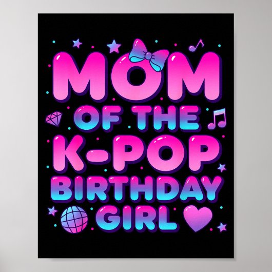 K-POP誕生日娘のママ K-POPファンへのギフト ポスター (正面)