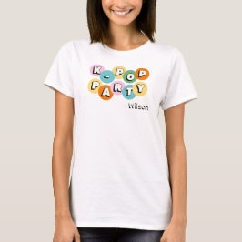 K-POP韓国ポップパーティーテーマカスタム名 Tシャツ