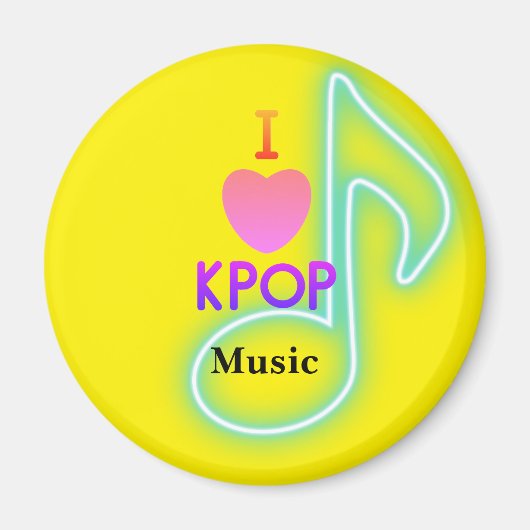 K-POP音楽が大好き マグネット (正面)