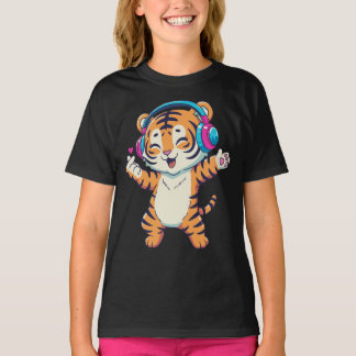 K-POP音楽ダンスタイガー Tシャツ