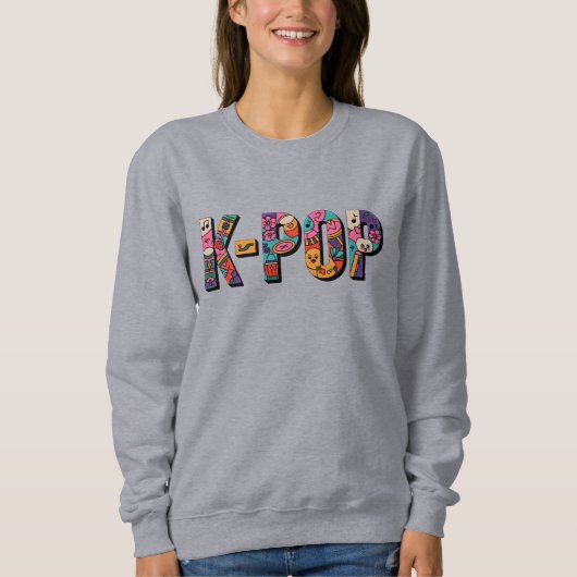 K-POP:らくがきPop スウェットシャツ (正面)