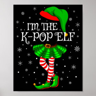 K-POP エルフ クリスマス ファミリー グループ 女性 女子 Xmas ポスター